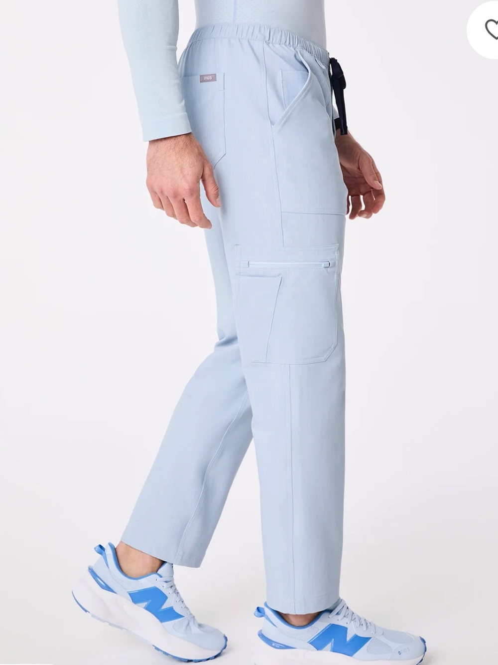 Figs Men Cairo Zip Fly Scrub Pants in Chambray 2XL Short
